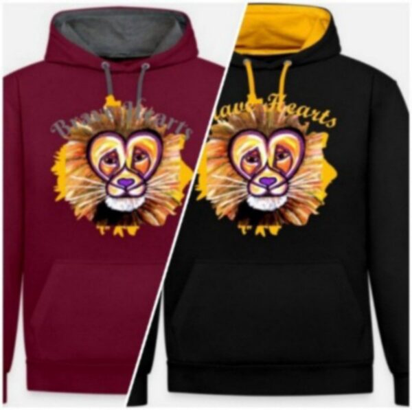 Brave Hearts🦁Men's Hoodie - Image 2